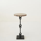 NAUTICAL MARBLE ACCENT TABLE