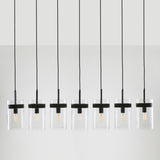 UKIYO 7 LIGHT CHANDELIER OAKWOOD