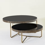 DAUMIER COFFEE TABLE SET OF 2 BRASS