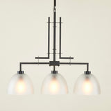 TROY 3 LIGHT CHANDELIER FROSTED BRONZE