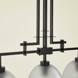 TROY 3 LIGHT CHANDELIER FROSTED BRONZE