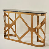 THEBES CONSOLE TABLE BLACK CHAMPAGNE