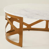THEBES COFFEE TABLE WHITE CHAMPAGNE