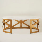 THEBES COFFEE TABLE WHITE CHAMPAGNE