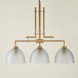 TROY 3 LIGHT CHANDELIER FROSTED CHAMPAGNE