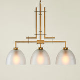 TROY 3 LIGHT CHANDELIER FROSTED CHAMPAGNE