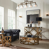 THEBES CONSOLE TABLE BLACK CHAMPAGNE
